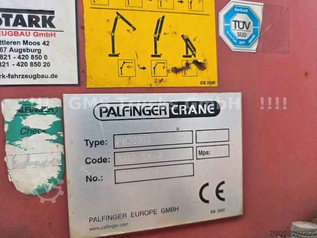 Truck mounted crane MAN TGA 26.480 / 6X4 / Palfinger Kran PK 36002