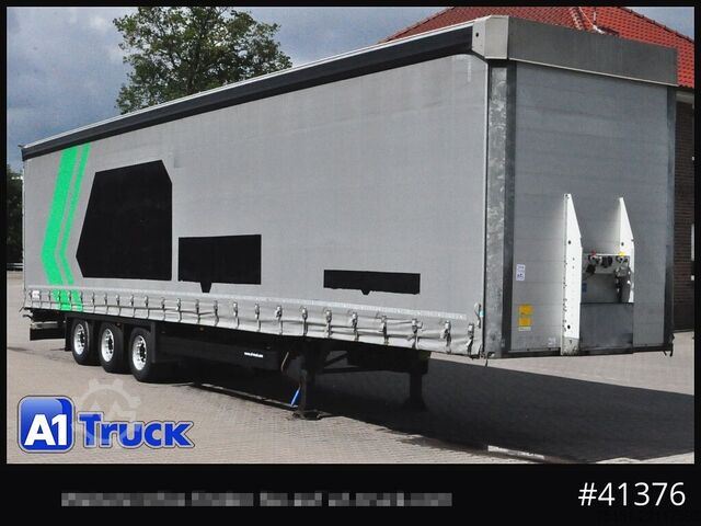 Open semitrailer with tarp SCHMITZ SCB  24, Mega, Speed Curtain, VDI 2700, verzinkt