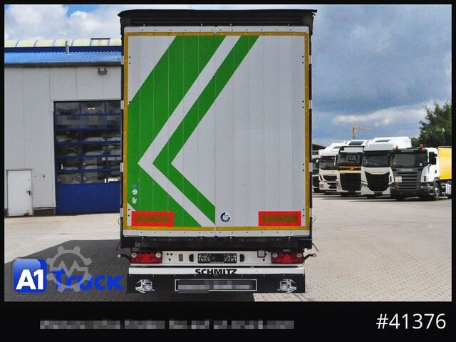 Open semitrailer with tarp SCHMITZ SCB  24, Mega, Speed Curtain, VDI 2700, verzinkt