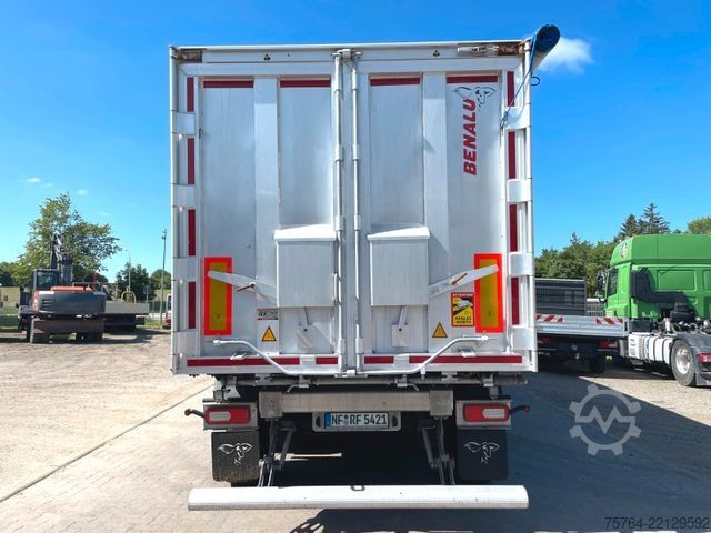 Tipper semitrailer BENALU 52m³ Alu Getreidekipper/5,5t LEER/Kombitür/MIETE