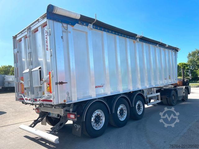 Tipper semitrailer BENALU 52m³ Alu Getreidekipper/5,5t LEER/Kombitür/MIETE