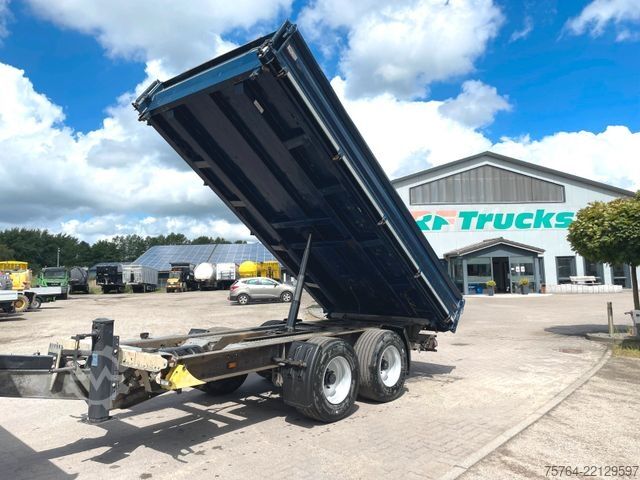 Three-way tipper trailer MÜLLER-MITTELTAL 3-Seitenstahlkipper / Rampen / breite Reifen!
