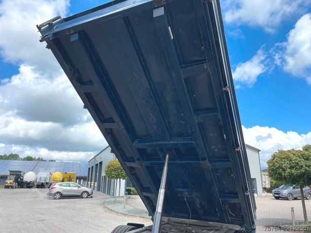 Three-way tipper trailer MÜLLER-MITTELTAL 3-Seitenstahlkipper / Rampen / breite Reifen!