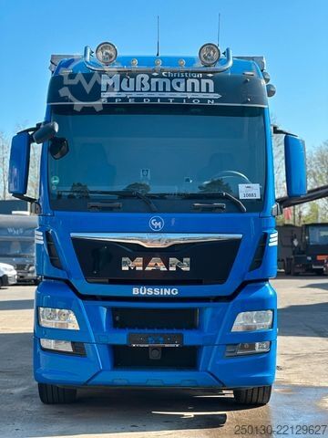 Flatbed truck with tarp MAN TGX 26.440 6x2 BL Plane & Retarder /EDSCHA