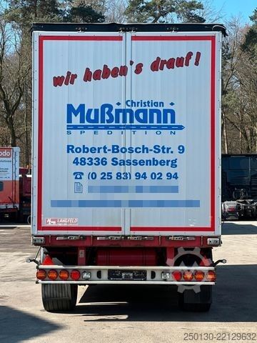 Open trailer with tarp  Langfeld LPA 18L 7700 Curtainsider mit EDSCHA