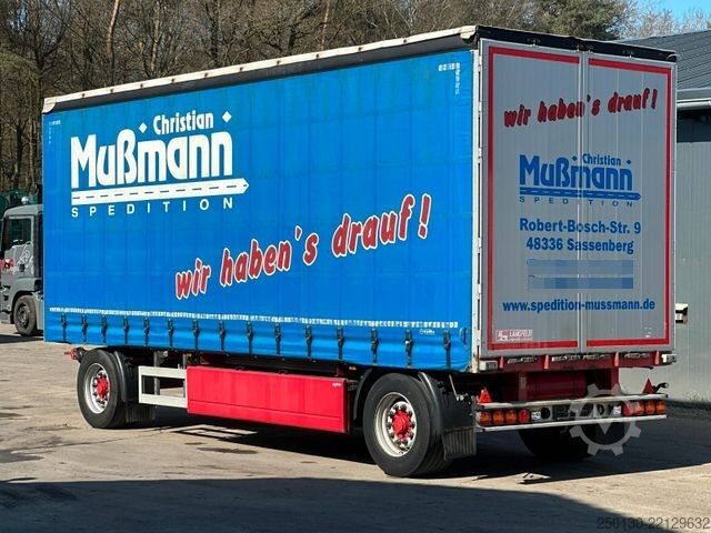 Open trailer with tarp  Langfeld LPA 18L 7700 Curtainsider mit EDSCHA