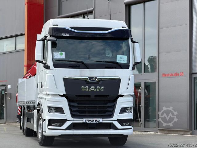 Loading platform MAN TGX 26.520 6x2-4 BL Baustoff-Pritsche FASSI F19...
