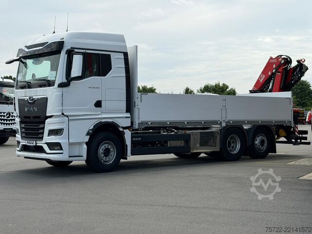 Loading platform MAN TGX 26.520 6x2-4 BL Baustoff-Pritsche FASSI F19...