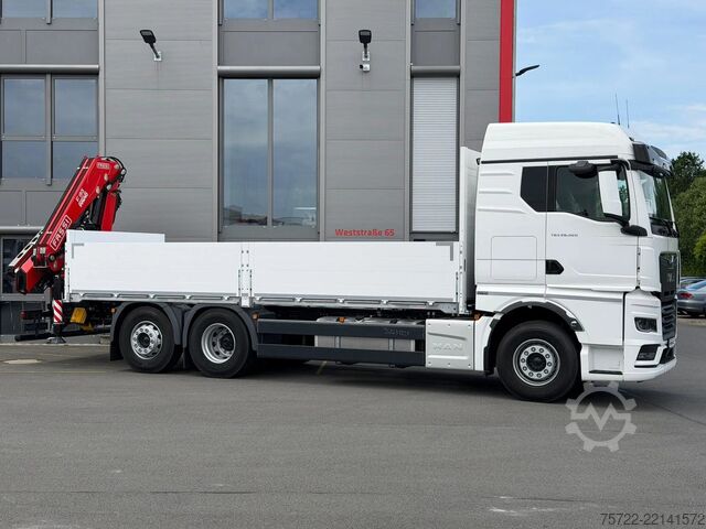 Loading platform MAN TGX 26.520 6x2-4 BL Baustoff-Pritsche FASSI F19...