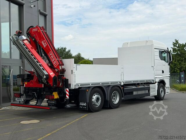 Loading platform MAN TGX 26.520 6x2-4 BL Baustoff-Pritsche FASSI F19...