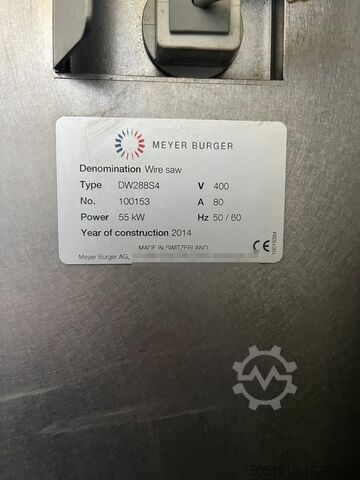 Wire saw MEYER BURGER DW 2858