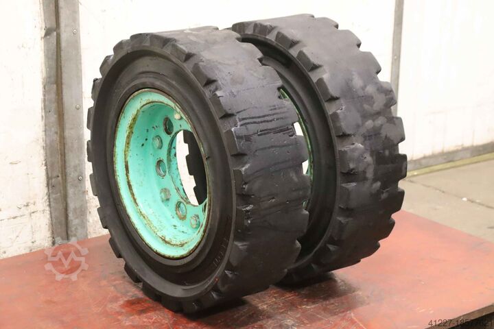 Solid rubber tires 2 pieces Ecotrack 7.00-12  RIM 5.00 S -12