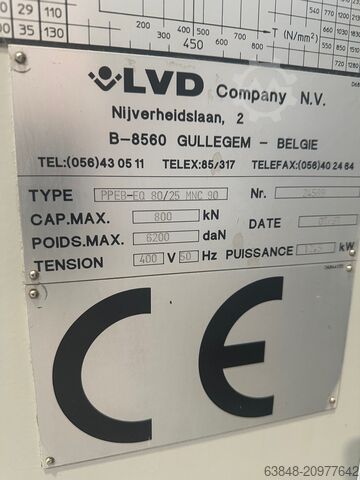 Press brake LVD PPEB EQ 80/25