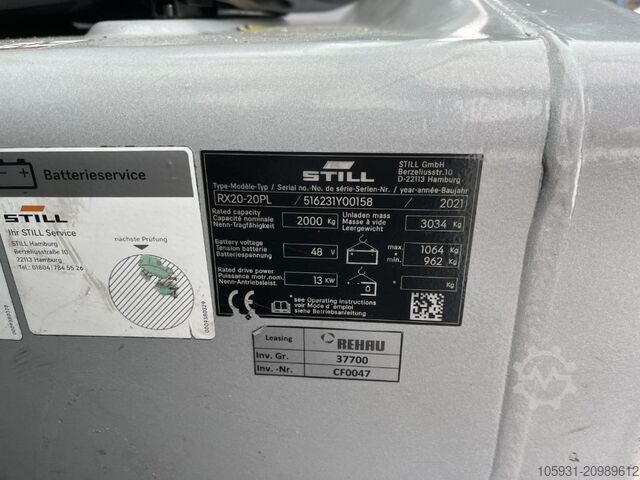 Electric 4-wheel forklift Still RX20-20PL