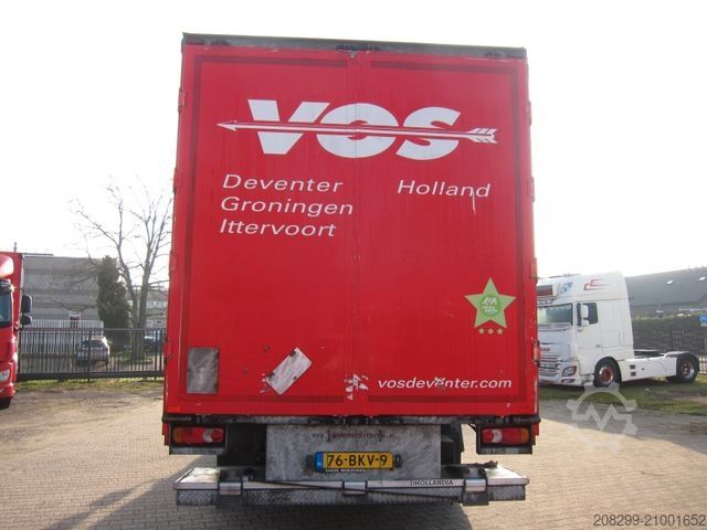 Flatbed truck with tarp DAF CF 230 19T Schiebeplane LBW Portalturen