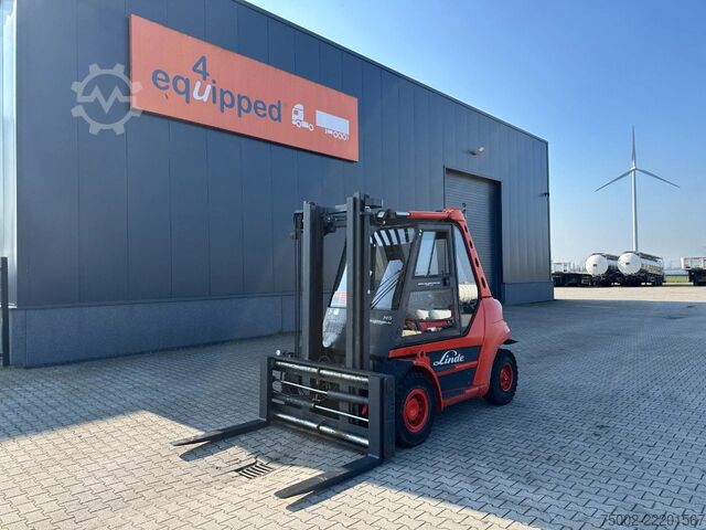 Forklift Linde H60D-02 / fork positioner / 6.000kg / duplex / ...