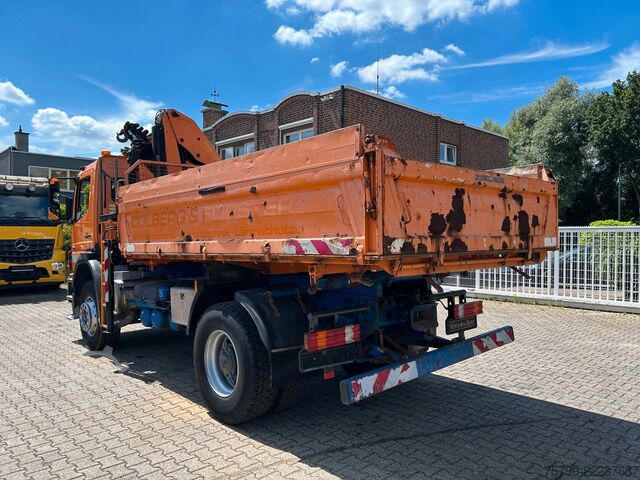 Three-sided tipper truck MERCEDES-BENZ 1828 3Skipper + PKG 12001 Kran 4x2