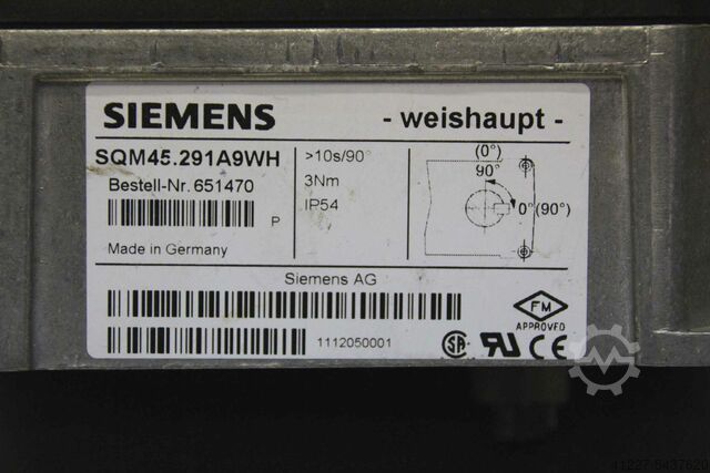 Air damper actuator Siemens SQM45.291A9WH