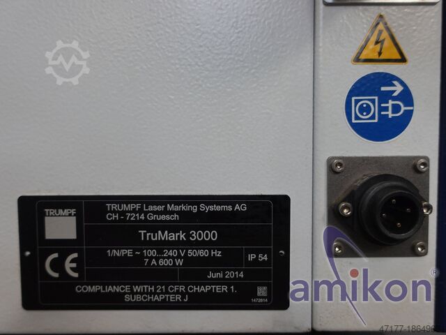 Labeling laser marking station Trumpf TruMark 3000