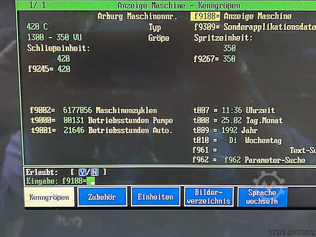 Vertikale Spritzgießmaschine Arburg Allrounder 420C 1300-350 VU