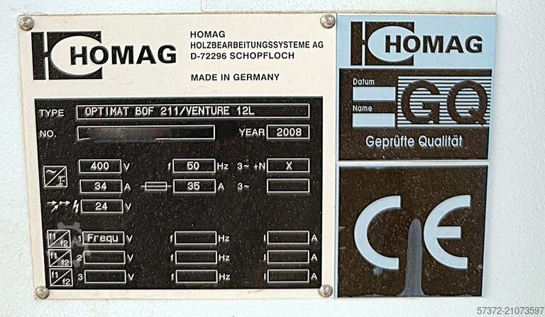 CNC Holzbearbeitungszentrum Homag Optimat BOF 211/Venture 12L