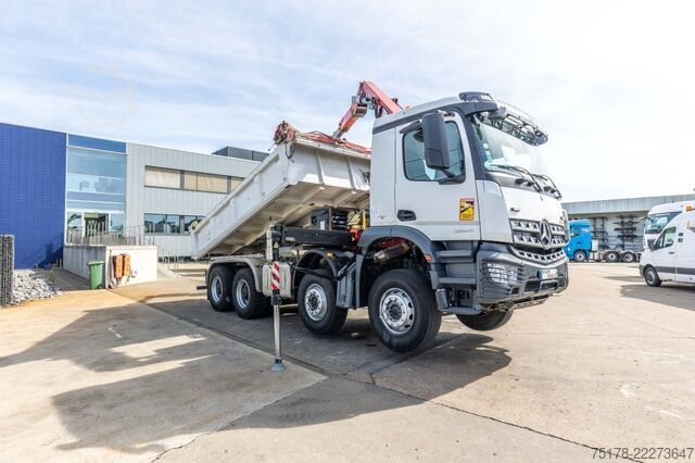 Tipper with crane Mercedes-Benz ACROCS 3243 BB+BIBENNE+ BAE HYDR+FASSI 16T/m+2EXT