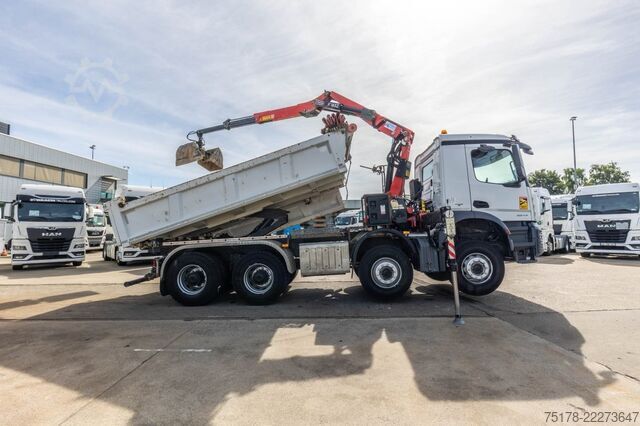 Tipper with crane Mercedes-Benz ACROCS 3243 BB+BIBENNE+ BAE HYDR+FASSI 16T/m+2EXT