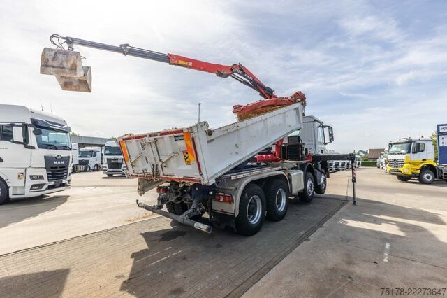Tipper with crane Mercedes-Benz ACROCS 3243 BB+BIBENNE+ BAE HYDR+FASSI 16T/m+2EXT