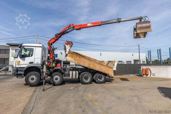 Tipper with crane Mercedes-Benz ACROCS 3243 BB+BIBENNE+ BAE HYDR+FASSI 16T/m+2EXT