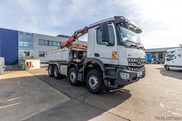 Tipper with crane Mercedes-Benz ACROCS 3243 BB+BIBENNE+ BAE HYDR+FASSI 16T/m+2EXT