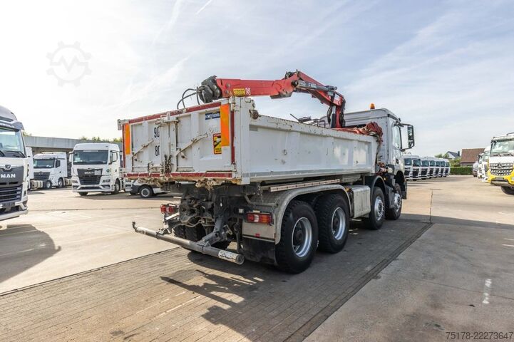 Tipper with crane Mercedes-Benz ACROCS 3243 BB+BIBENNE+ BAE HYDR+FASSI 16T/m+2EXT