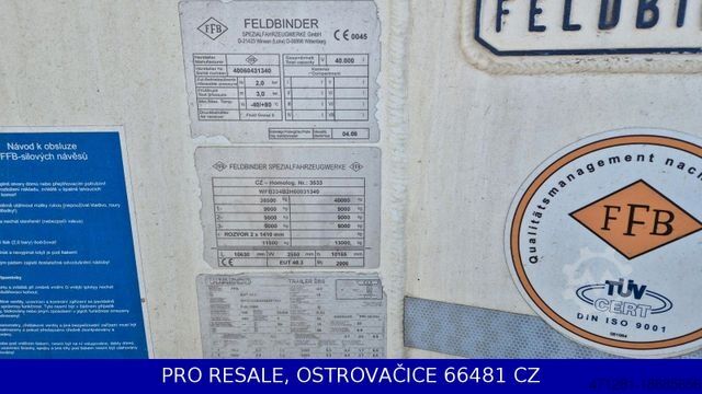 Silo semitrailer FELDBINDER EUT 40.3 SILOCISTERNA - 2 KAMMERN - 40 m3