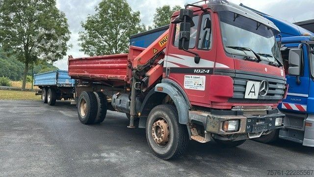 Dreiseitenkipper LKW MERCEDES-BENZ 1824 AK Palfinger PK 8000