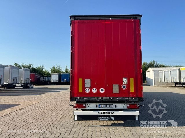 Open semitrailer with tarp Schmitz Cargobull Curtainsider Mega