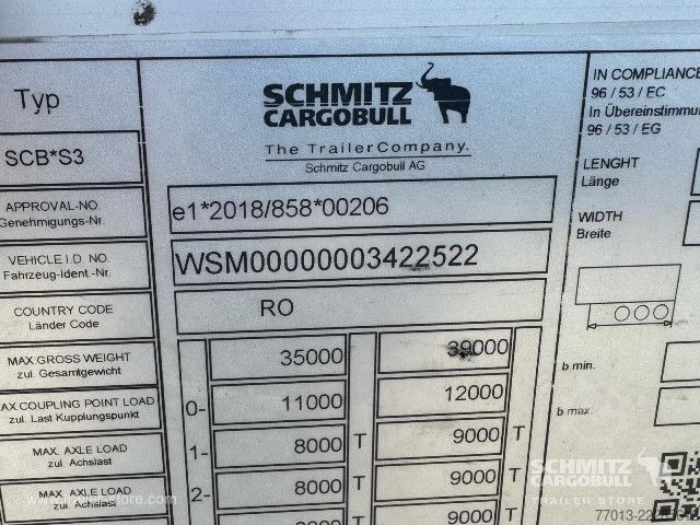 Open semitrailer with tarp Schmitz Cargobull Curtainsider Mega