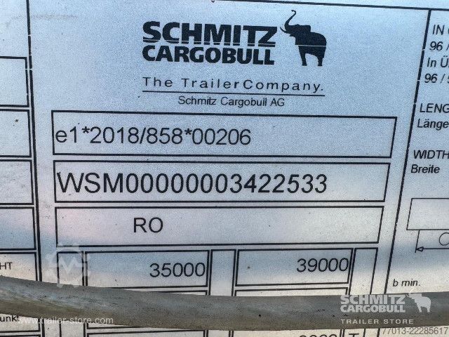 Open semitrailer with tarp Schmitz Cargobull Curtainsider Mega