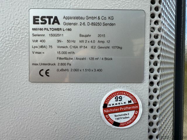 Ölnebelabsaugung ESTA Filtower L-160 ESTA FILTOWER L-160