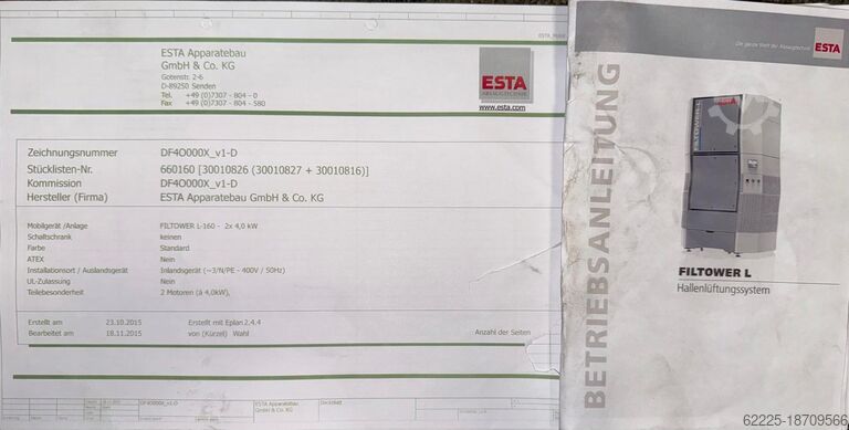 Ölnebelabsaugung ESTA Filtower L-160 ESTA FILTOWER L-160