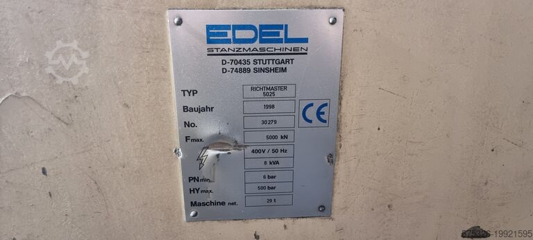 Vertical machining center EDEL Richtmaster 5025