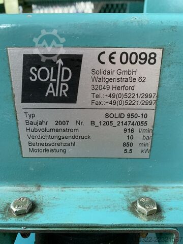 Piston compressor, Solid Air Solid Air Kolbenkompressor