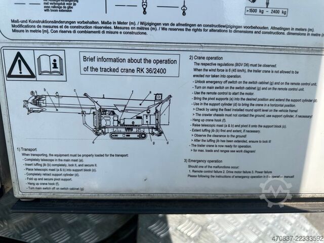 Autokran Böcker RK 36-2400 / Raupenkran / UVV NEU