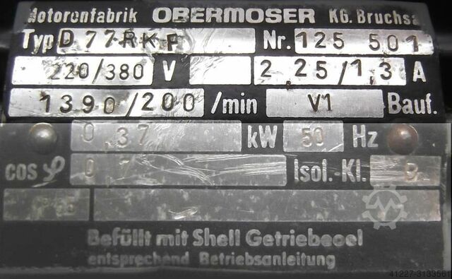 Getriebemotor 0,37 kW 200 U/min Obermoser D77RKF