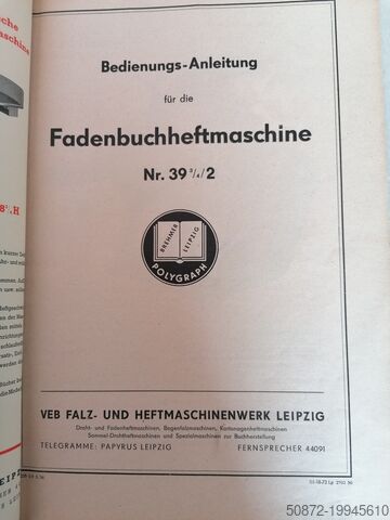 Thread sewing machine Brehmer Polygraph 39-3/4