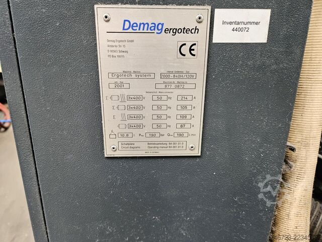 Injection molding machine DEMAG ergotech 200/560-840/120v multi
