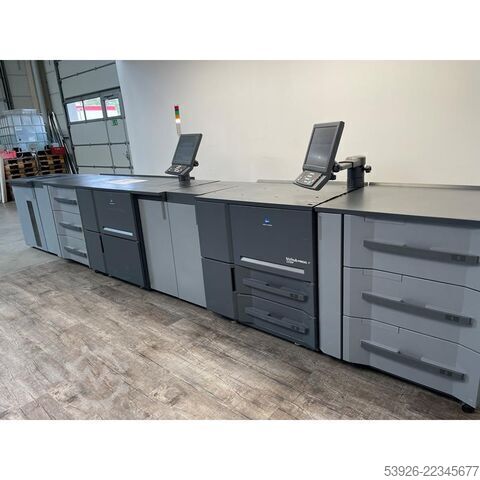 Digital print machine Minolta bizhub PRESS 2250P incl. Finisher,Paperdeck only 7.850.000 clicks