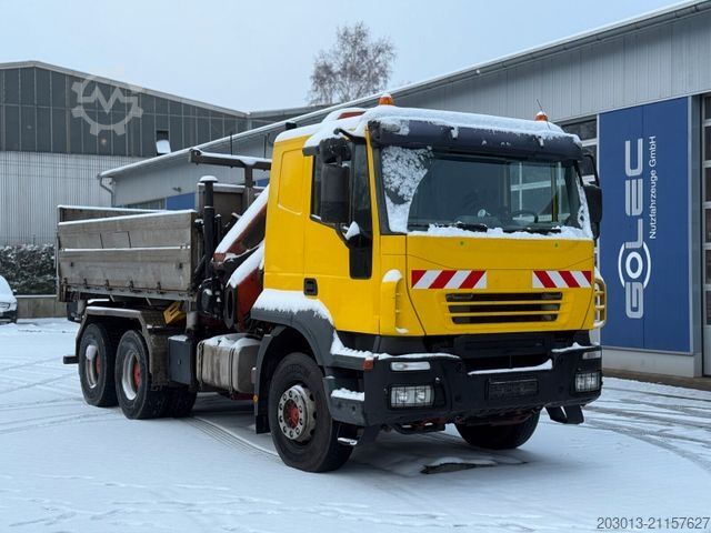 Kipper LKW IVECO Stralis AT260T44 6x4 Kipper Kran Pakfinger 16052