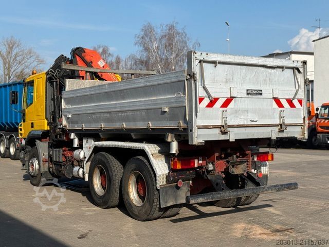 Dreiseitenkipper LKW IVECO Stralis AT260T44 6x4 Kipper Kran Pakfinger 16052