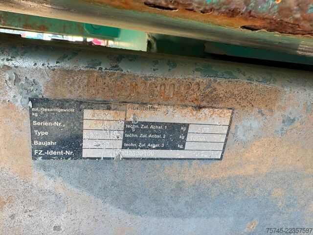 Dreiseitenkipper Anhänger WOERMANN TSKA 105 * DREISEITENKIPPER * 6 M LANG * 2 ACHS