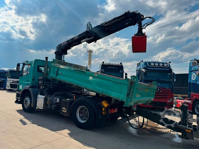 Dreiseitenkipper LKW MERCEDES-BENZ AXOR 1833*DREISETENKIPPER*HIAB KRAN 12 M*MEILLER