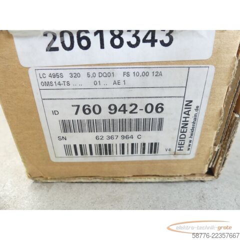 Komponente Heidenhain LC 495S 320 ID: 760942-06 SN:62367964C + ID 802 072-02 --
